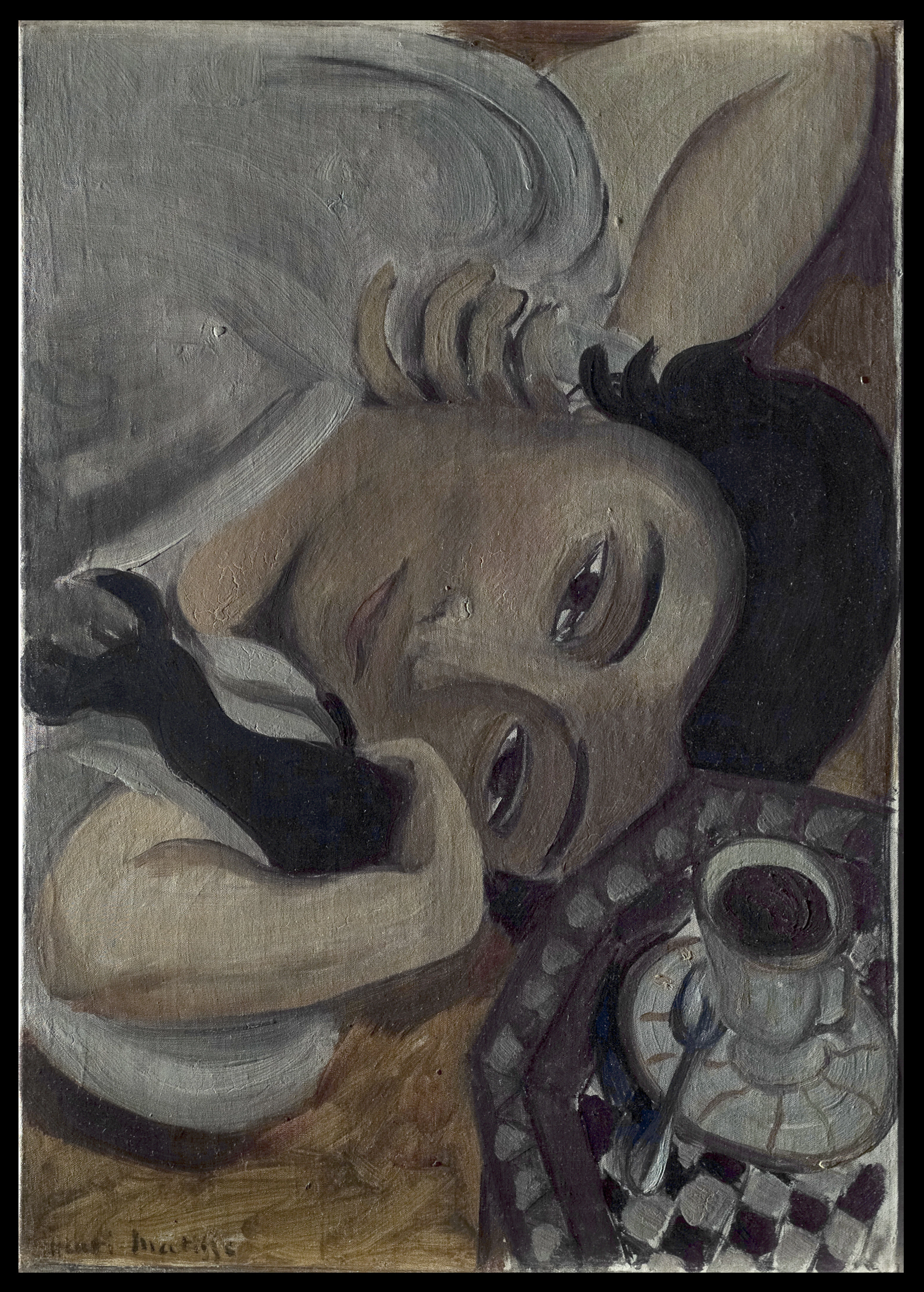 Cat. 26 Laurette with a Cup of Coffee, 1916–17 | The Art Institute