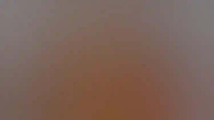 A large ceramic vessel with a wide open mouth and two small handles is inscribed at the top and glazed in brown with green petal shapes overlapping at the bottom and spots of bright orange.