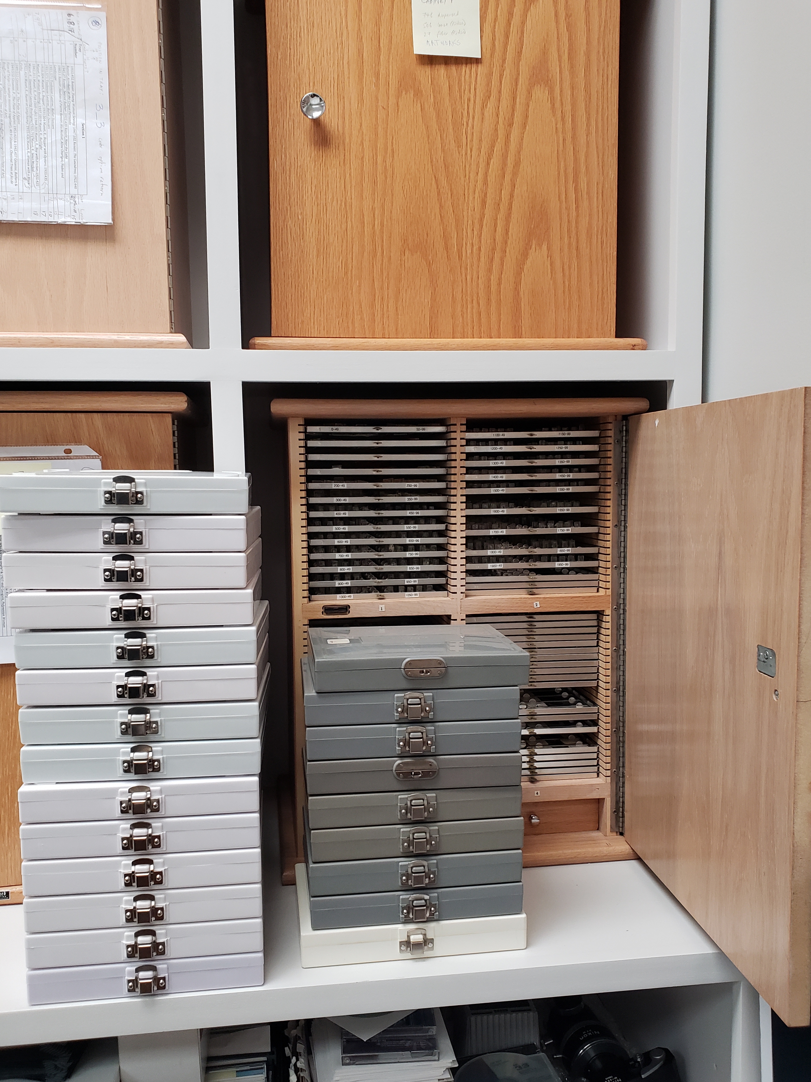 The Boxes Originally Stored The Cross Sections  Now They Are Organized In The Upper Half Of The Cabinet A Significant Reduction In Storage Space