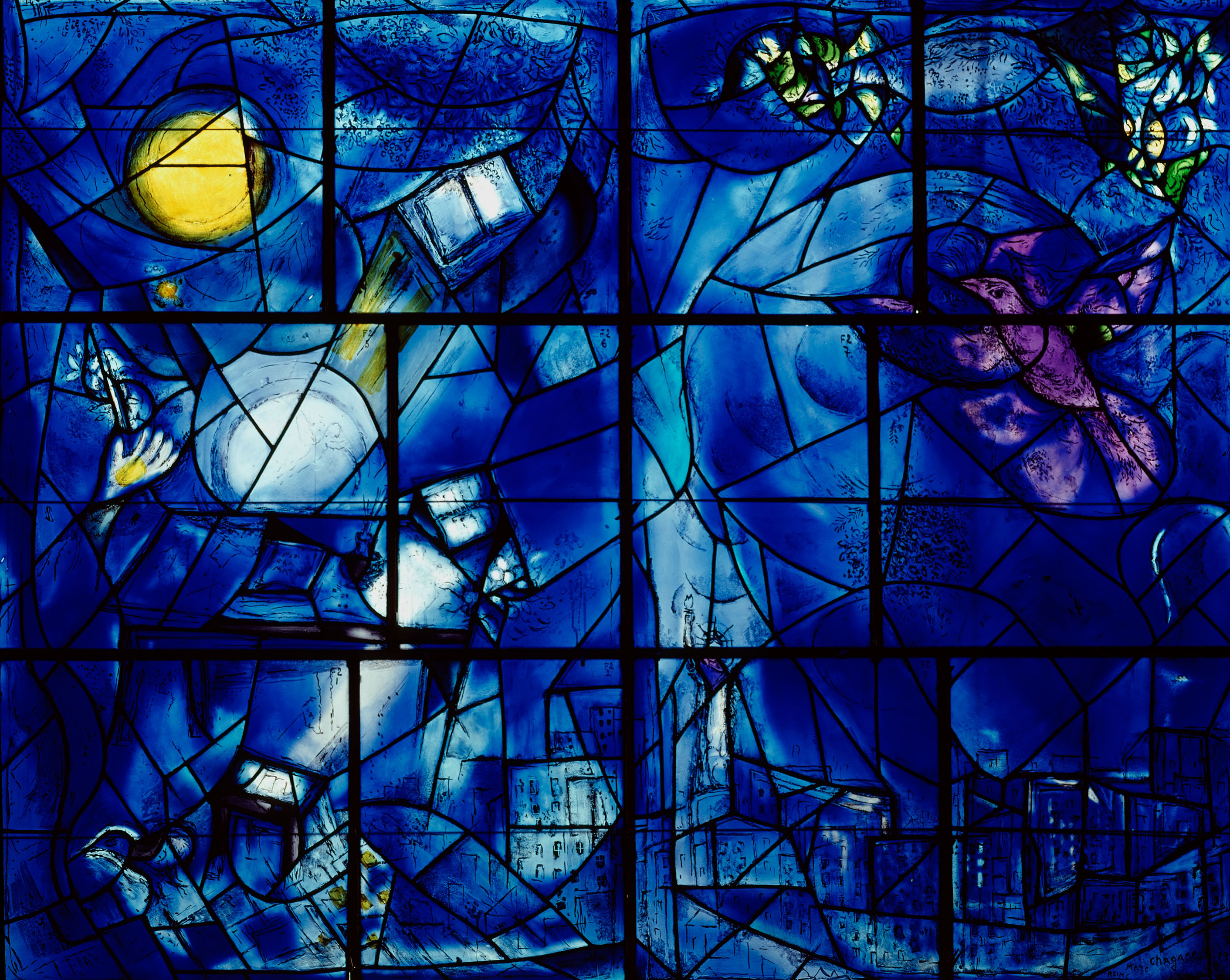 Literature and architecture panel from the America Windows