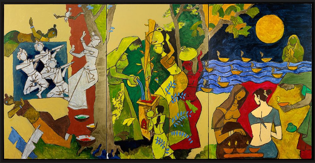 India Modern The Paintings Of M F Husain The Art Institute Of Chicago   TraditionalIndianFestivals Husain 