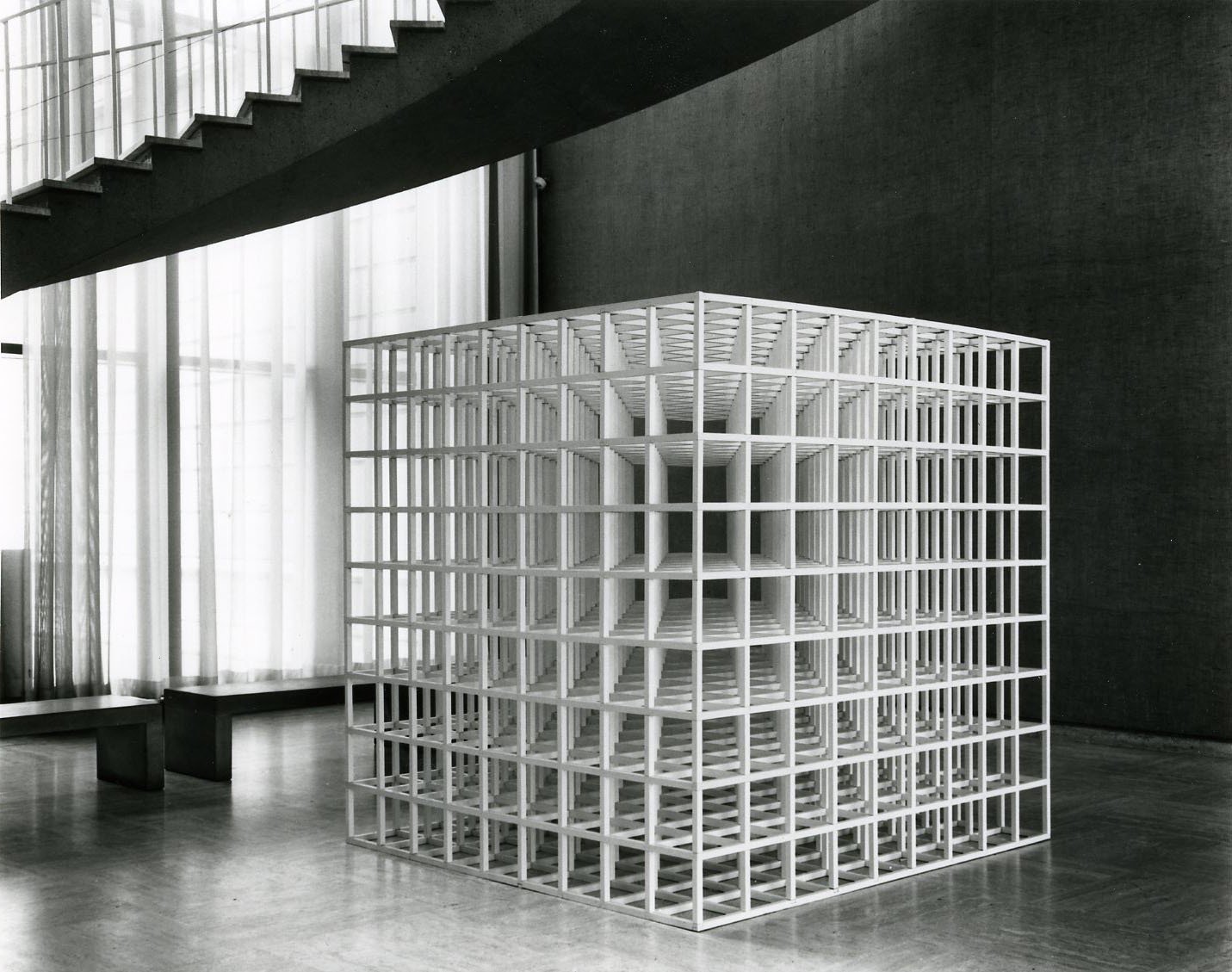 1978.1022 Nine Part Modular Cube Sol Lewitt