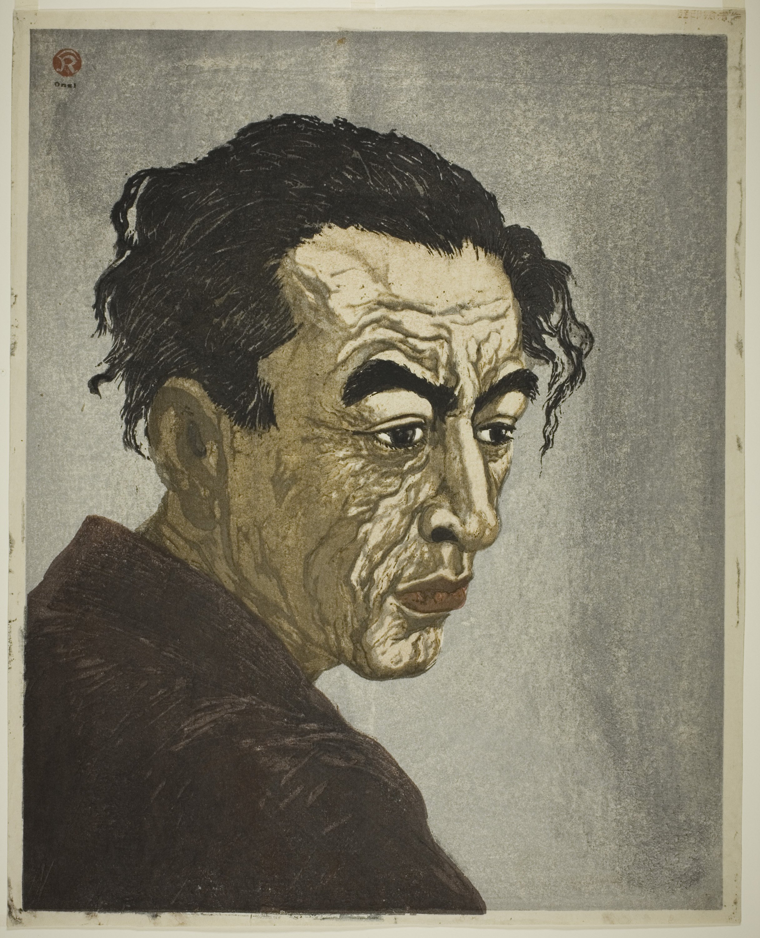 1962.251 Onchi Koshiro Portrait Of The Poet Hagiwara Sakutaro
