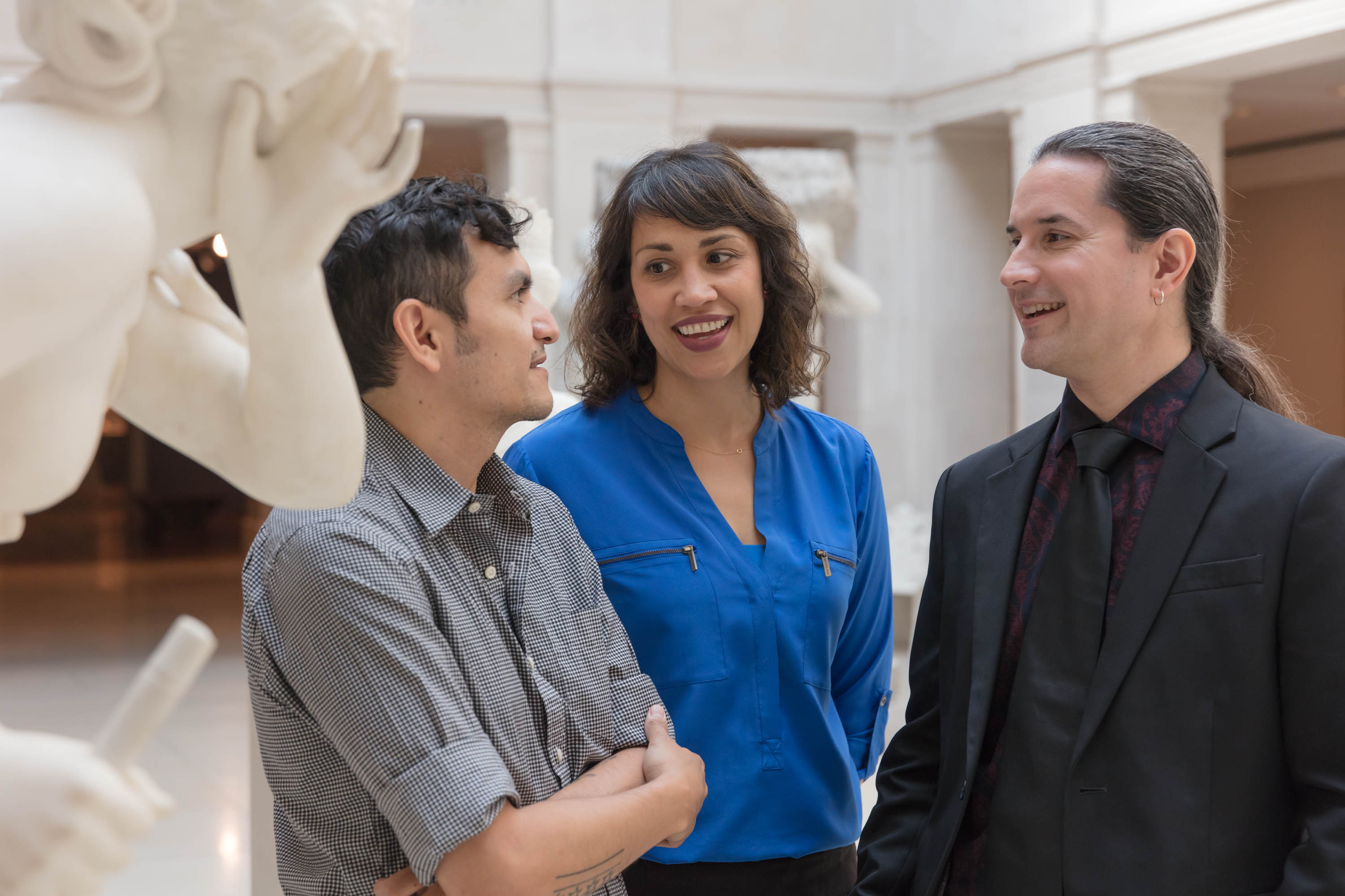 Educators Sam Ramos, Nenette Luarca-Shoaf, and Lucas Livingston