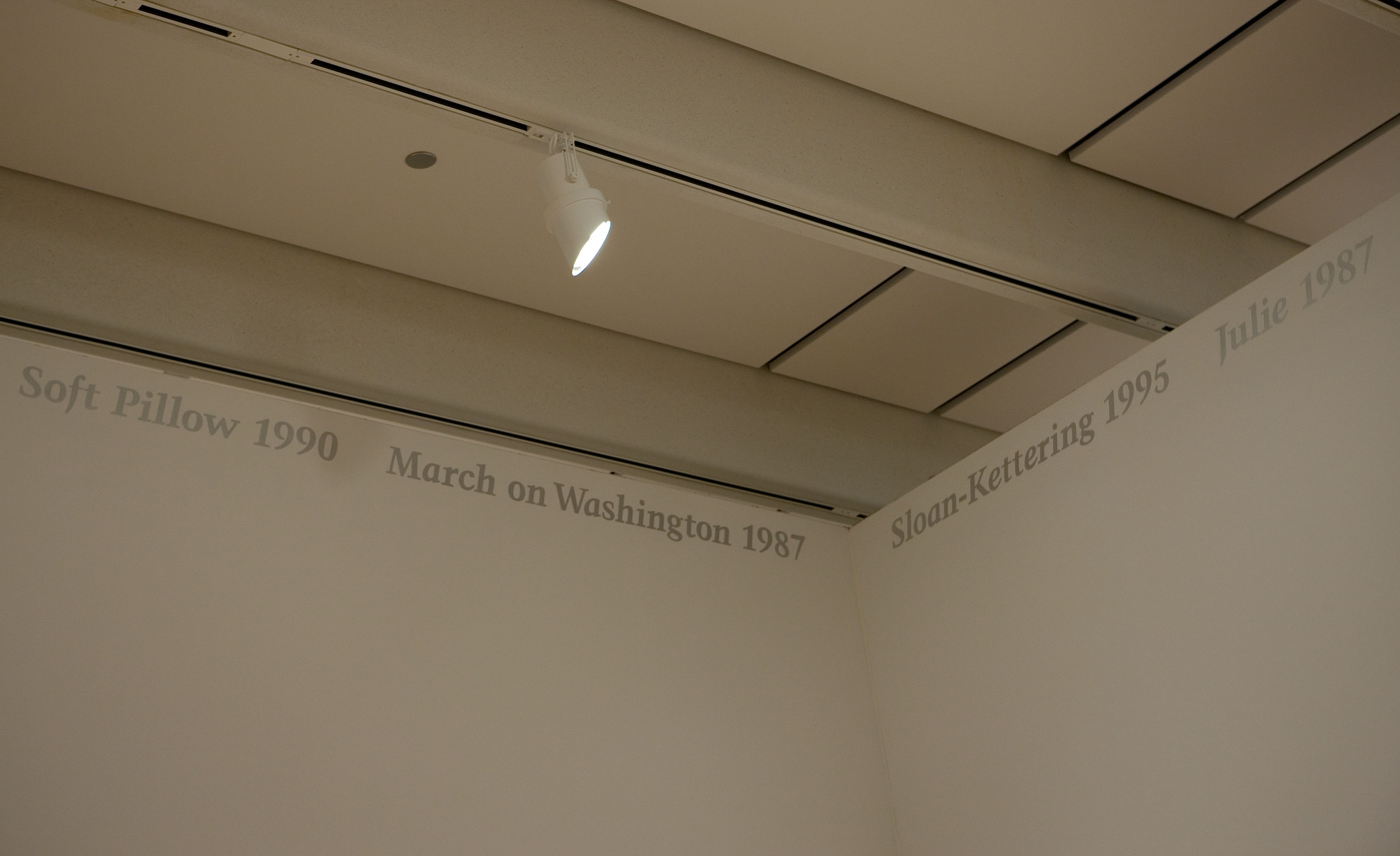 Detail of Gonzalez-Torre's frieze entitled Untitled