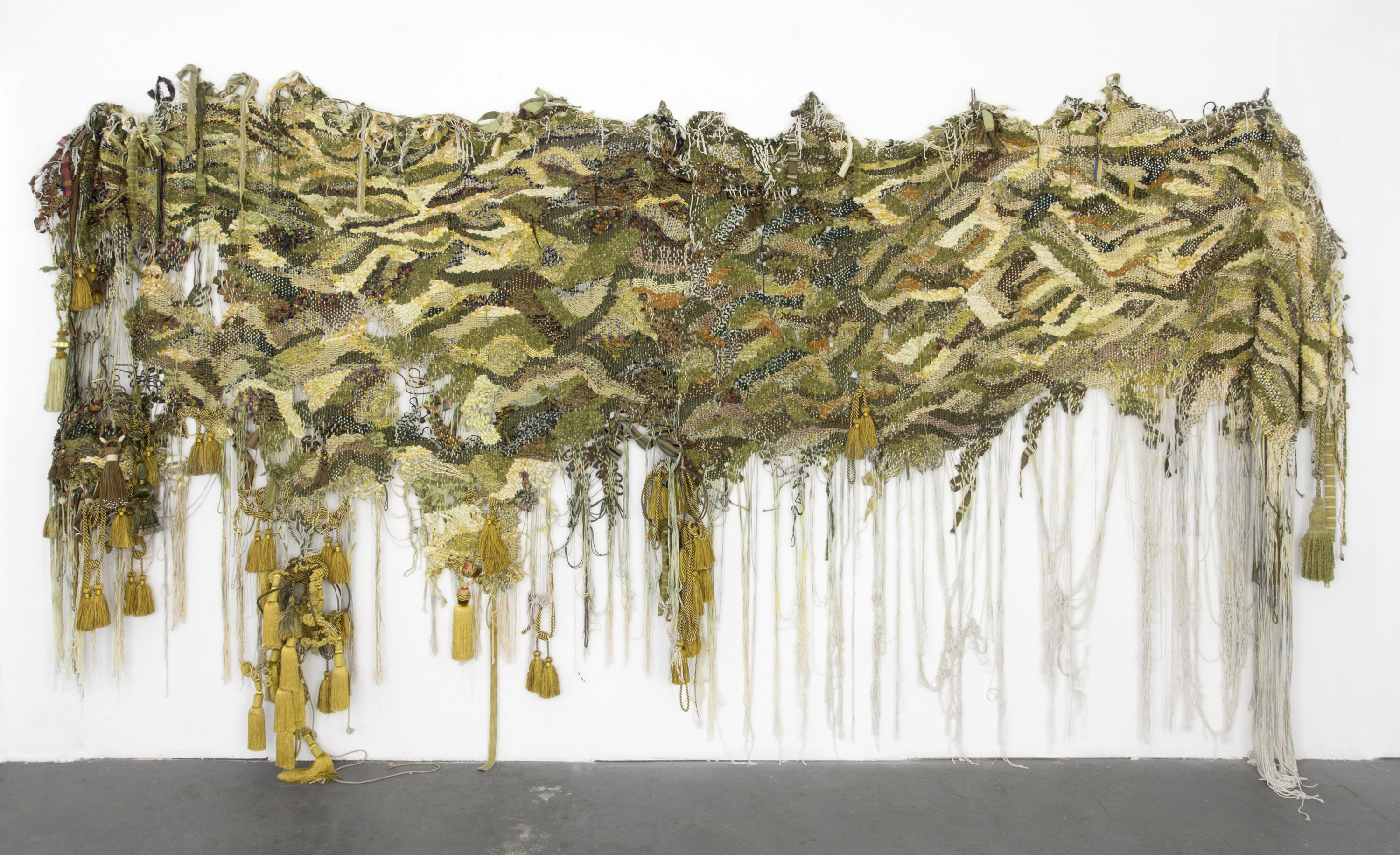 I Was A Hidden Treasure Then I Wanted To Be Known  2016 Fabric Fabric Paint Metal Beads Rope And Tassels 200 X 500 Cm 1