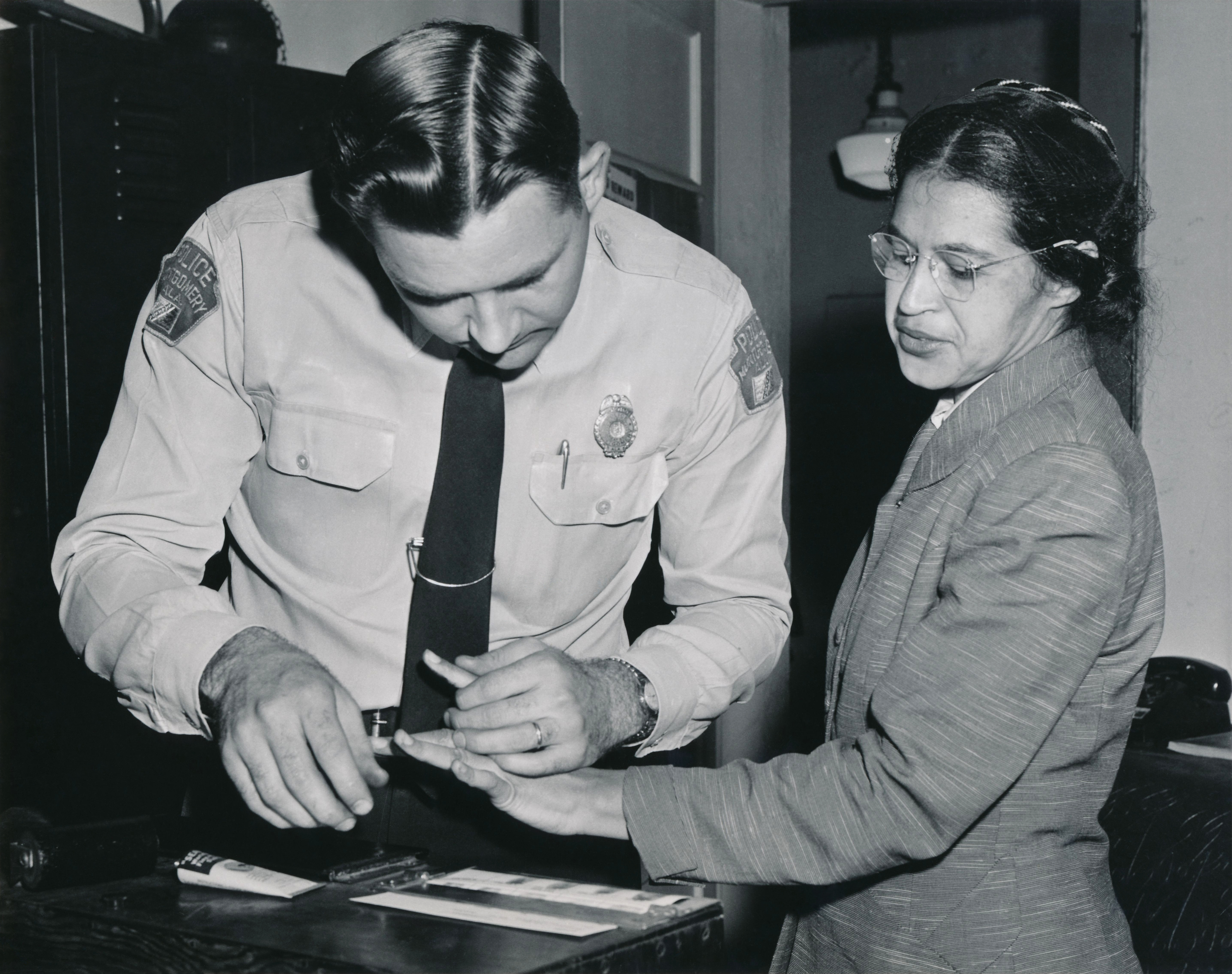 Rosa Parks Being Fingerprinted By Deputy Sheriff Dh  Lackey After Being Arrested On February 22 1956 During The Montgomery Bus Boycott