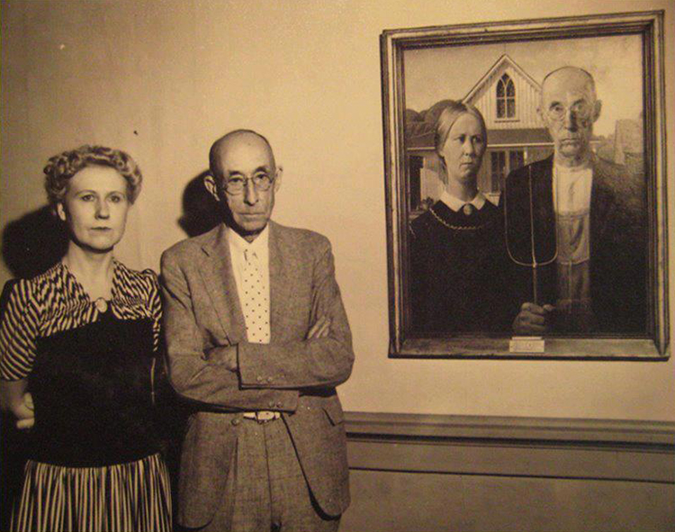 American Gothic The Top Five FAQs The Art Institute Of Chicago   TBTAmericanGothicModels1942 