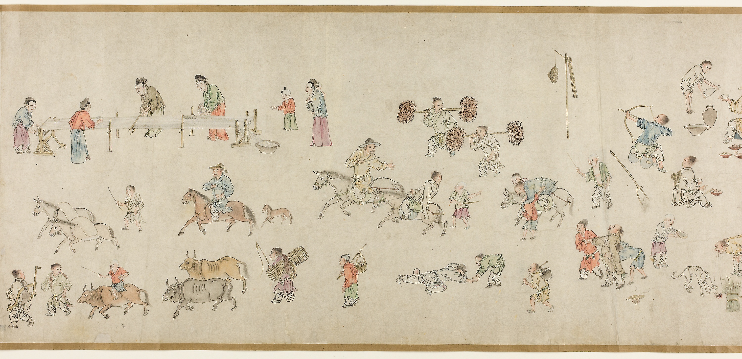 Street Scenes Crop With Oxen