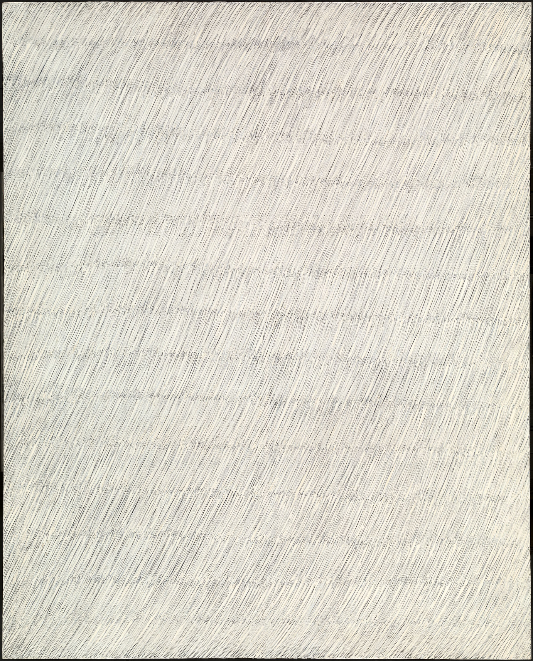 Light white words in cursive etched on a monochrome background.